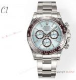 C1 Factory Top Watch - C1 Rolex Daytona Super Clone 4131 Ice Blue Dial with Baguettes